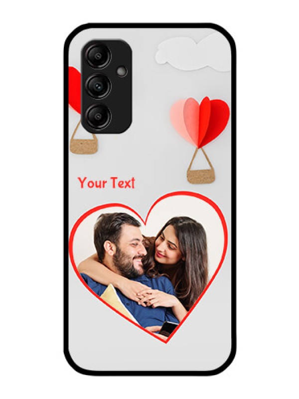 Custom Galaxy A14 5G Custom Glass Mobile Case - Parachute Love Design