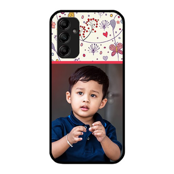 Galaxy A14 5G Custom Glass Mobile Case - Premium Floral Design