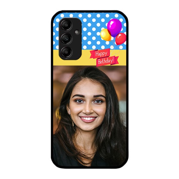 Galaxy A14 5G Custom Glass Mobile Case - Happy Birthday Design Galaxy A14 5G Custom Glass Mobile Case - Happy Birthday Design