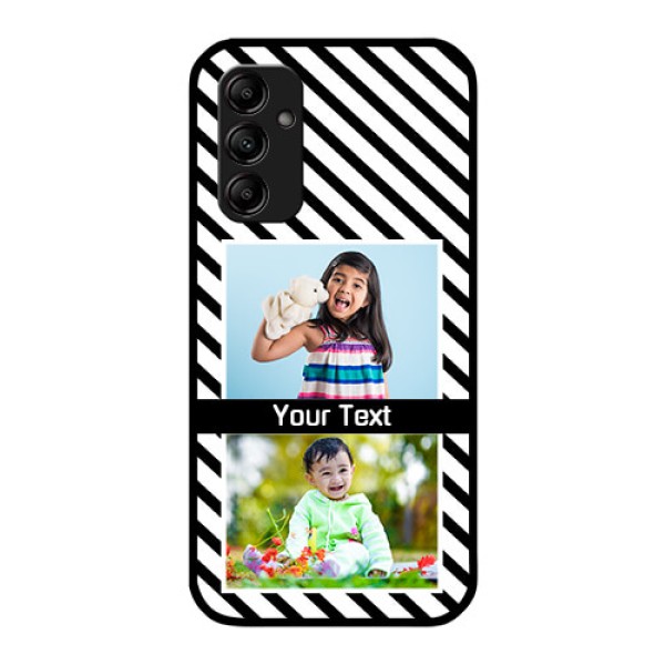 Galaxy A14 5G Photo Printing on Glass Case - Black And White Stripes Design Galaxy A14 5G Photo Printing on Glass Case - Black And White Stripes Design