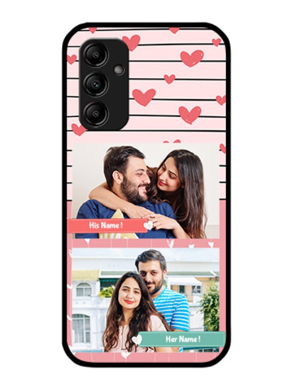 Custom Galaxy A14 5G Custom Glass Mobile Case - Photo with Heart Design
