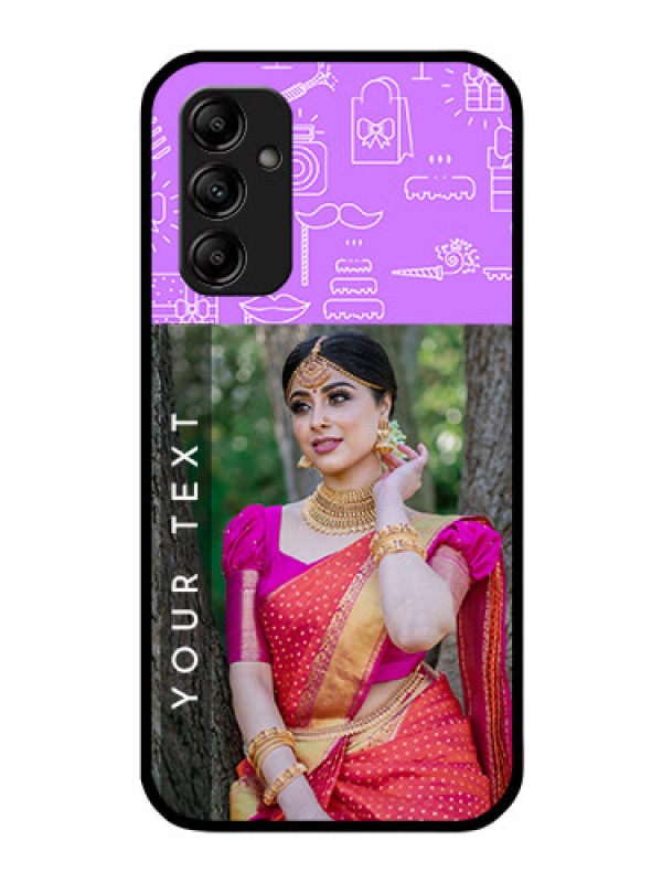 Custom Galaxy A14 5G Custom Glass Mobile Case - Birthday Icons Design