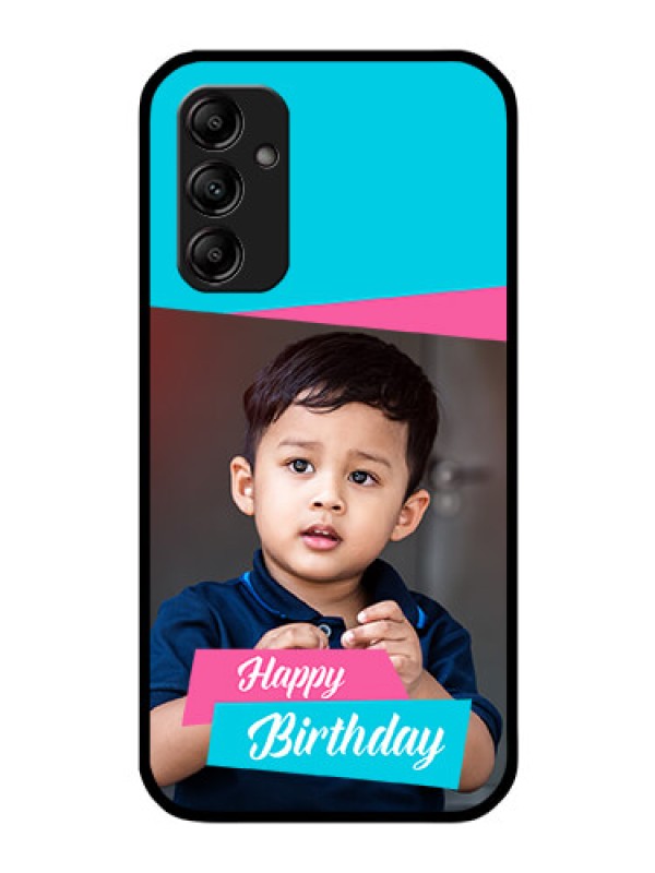 Custom Galaxy A14 5G Personalized Glass Phone Case - Image Holder with 2 Color Design
