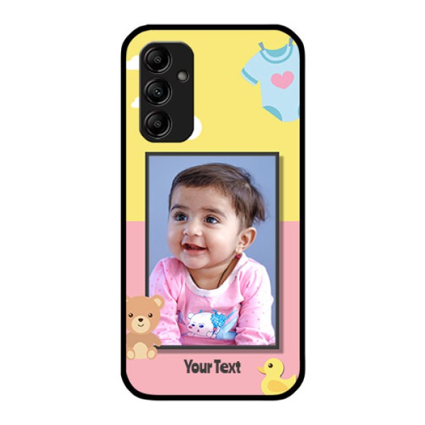 Galaxy A14 5G Photo Printing on Glass Case - Kids 2 Color Design