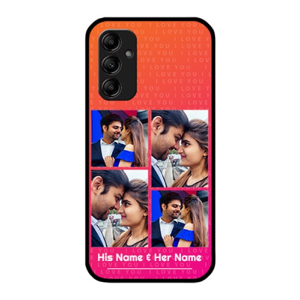 Galaxy A14 5G Custom Glass Phone Case - I Love You Pink Design