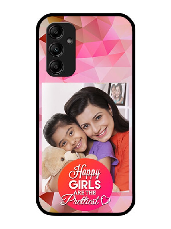 Custom Galaxy A14 5G Photo Printing on Glass Case - Abstract Triangle Design