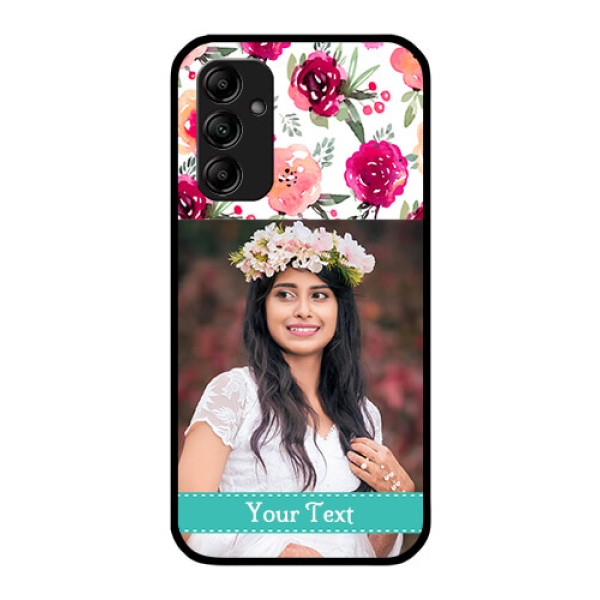 Galaxy A14 5G Custom Glass Phone Case - Watercolor Floral Design