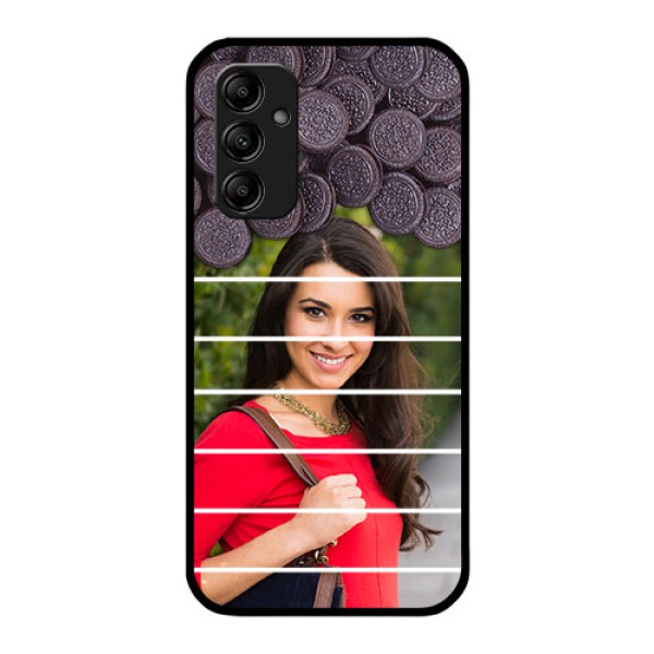 Galaxy A14 5G Custom Glass Phone Case - with Oreo Biscuit Design Galaxy A14 5G Custom Glass Phone Case - with Oreo Biscuit Design