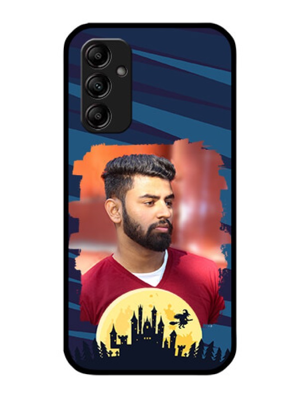 Custom Galaxy A14 5G Photo Printing on Glass Case - Halloween Witch Design