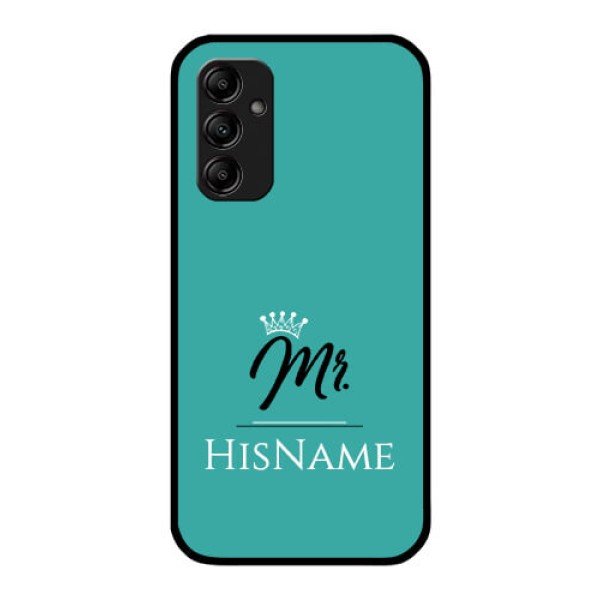 Galaxy A14 5G Custom Glass Phone Case Mr with Name Galaxy A14 5G Custom Glass Phone Case Mr with Name