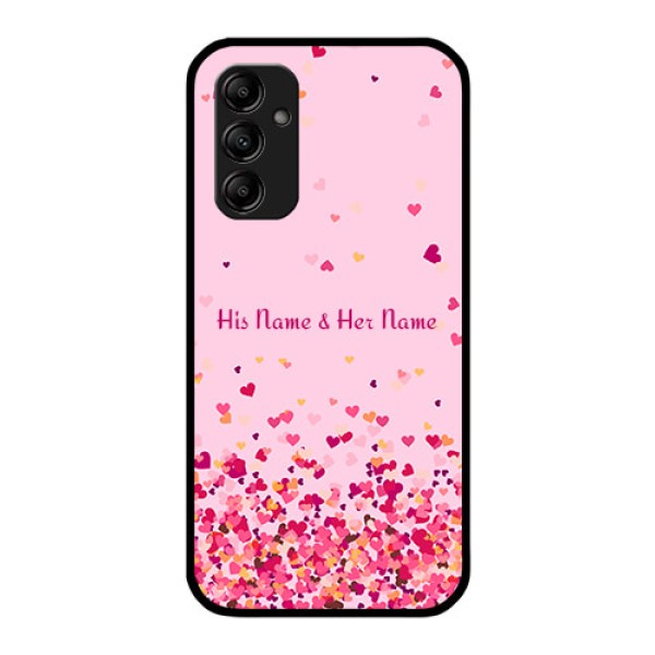 Galaxy A14 Photo Printing on Glass Case - Floating Hearts Design Galaxy A14 Photo Printing on Glass Case - Floating Hearts Design