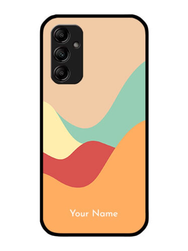 Custom Galaxy A14 Personalized Glass Phone Case - Ocean Waves Multi-colour Design