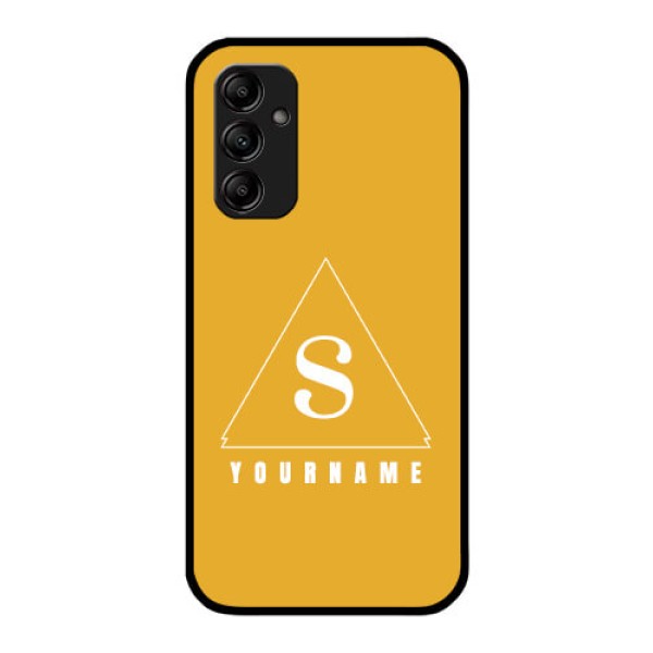 Galaxy A14 Personalized Glass Phone Case - simple triangle Design