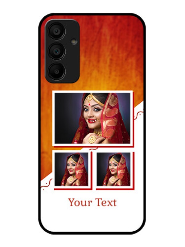 Custom Samsung Galaxy A15 5G Custom Glass Phone Case - Wedding Memories Design