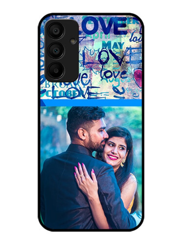 Custom Samsung Galaxy A15 5G Custom Glass Phone Case - Colorful Love Design
