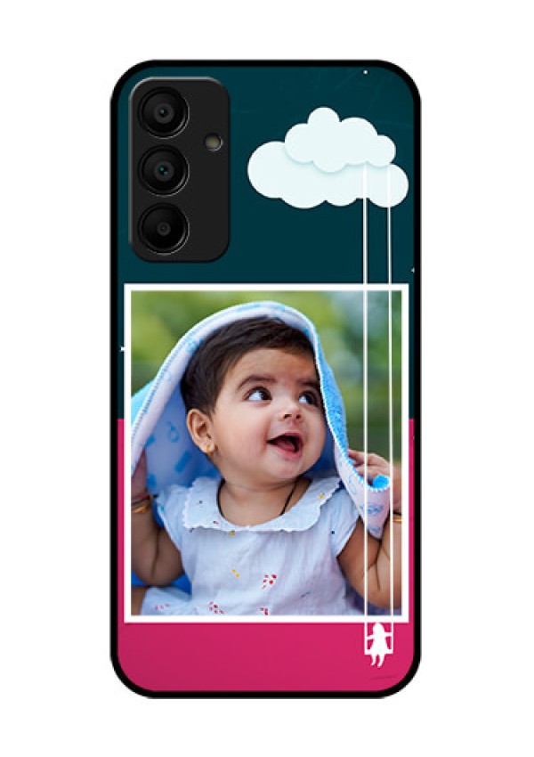 Samsung Galaxy A15 5G Custom Glass Phone Case - Cute Girl With Cloud Design