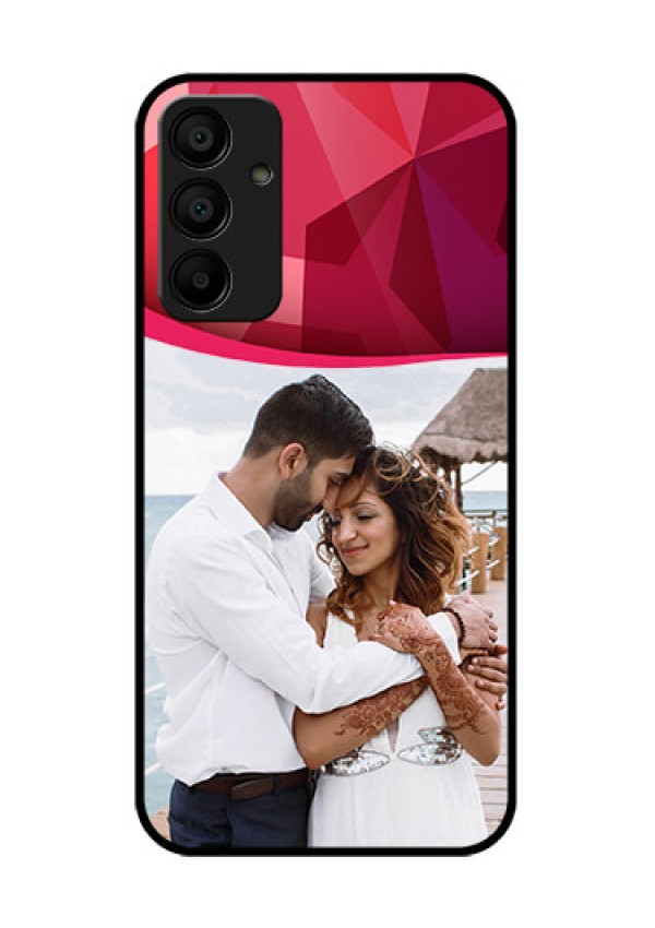 Samsung Galaxy A15 5G Custom Glass Phone Case - Red Abstract Design
