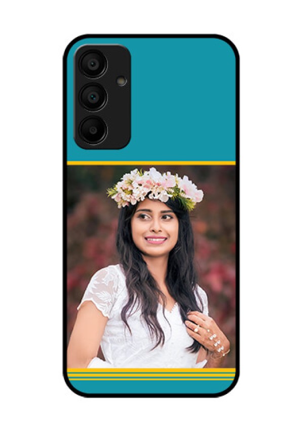 Samsung Galaxy A15 5G Custom Glass Phone Case - Yellow & Blue Design