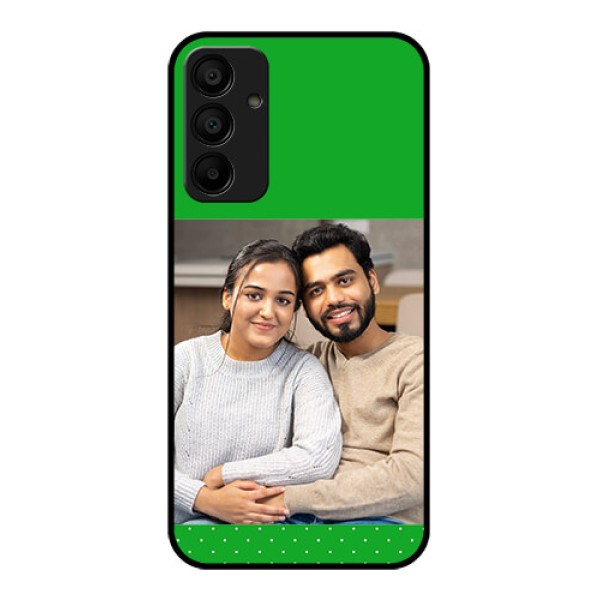 Samsung Galaxy A15 5G Custom Glass Phone Case - Green Pattern Design Samsung Galaxy A15 5G Custom Glass Phone Case - Green Pattern Design