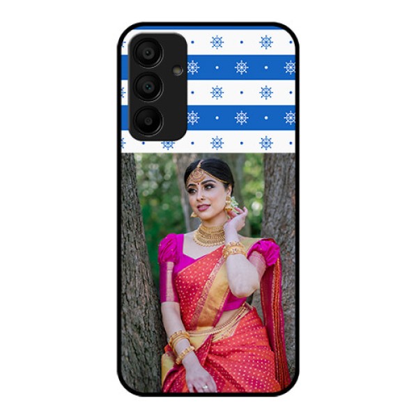 Samsung Galaxy A15 5G Custom Glass Phone Case - Snow Pattern Design Samsung Galaxy A15 5G Custom Glass Phone Case - Snow Pattern Design