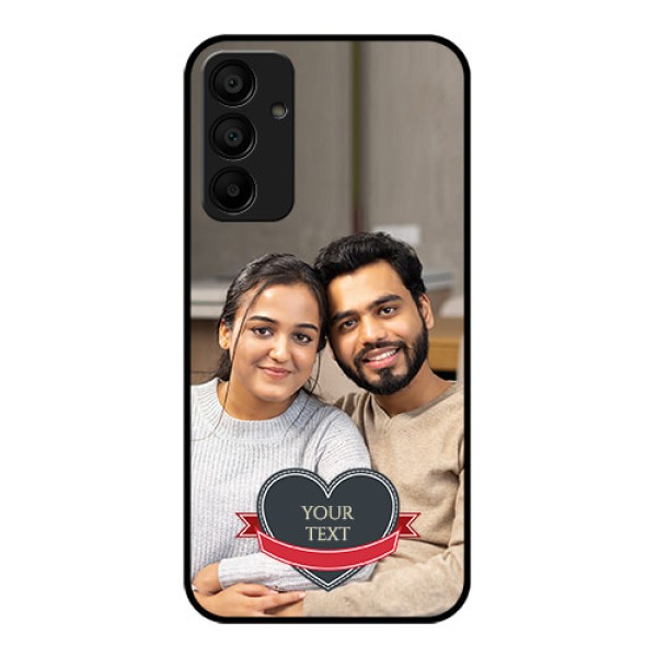 Samsung Galaxy A15 5G Custom Glass Phone Case - Just Married Couple Design Samsung Galaxy A15 5G Custom Glass Phone Case - Just Married Couple Design