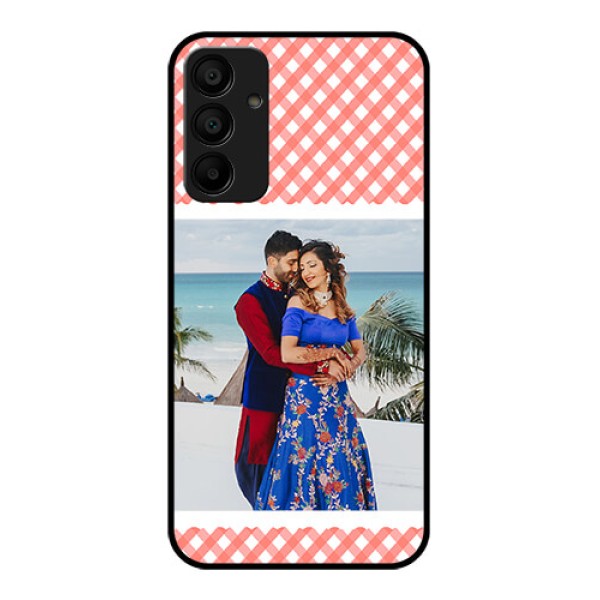Samsung Galaxy A15 5G Custom Glass Phone Case - Pink Pattern Design Samsung Galaxy A15 5G Custom Glass Phone Case - Pink Pattern Design