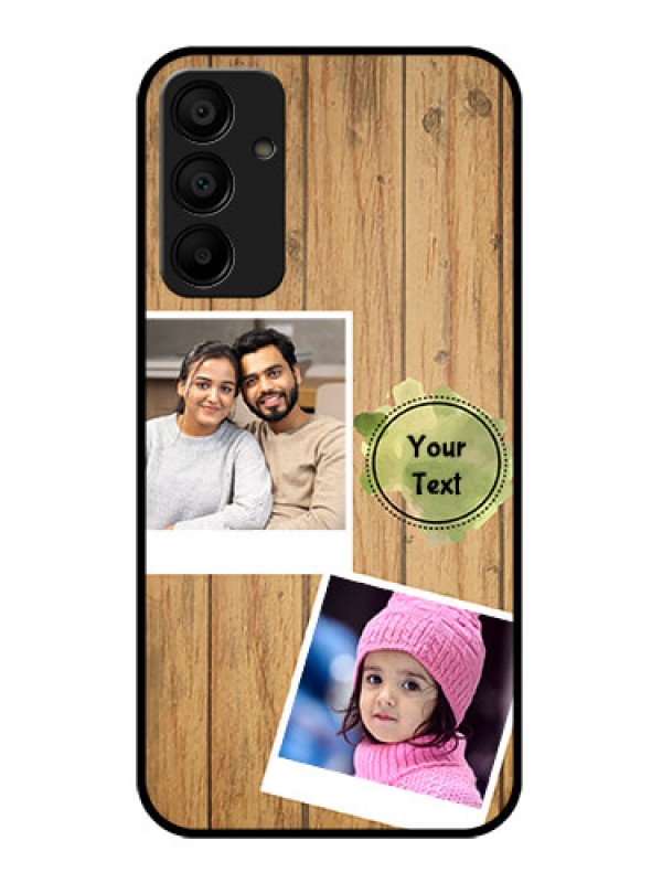Custom Samsung Galaxy A15 5G Custom Glass Phone Case - Wooden Texture Design