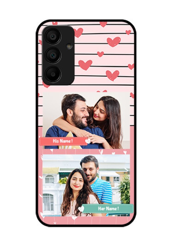 Samsung Galaxy A15 5G Custom Glass Phone Case - Photo With Heart Design