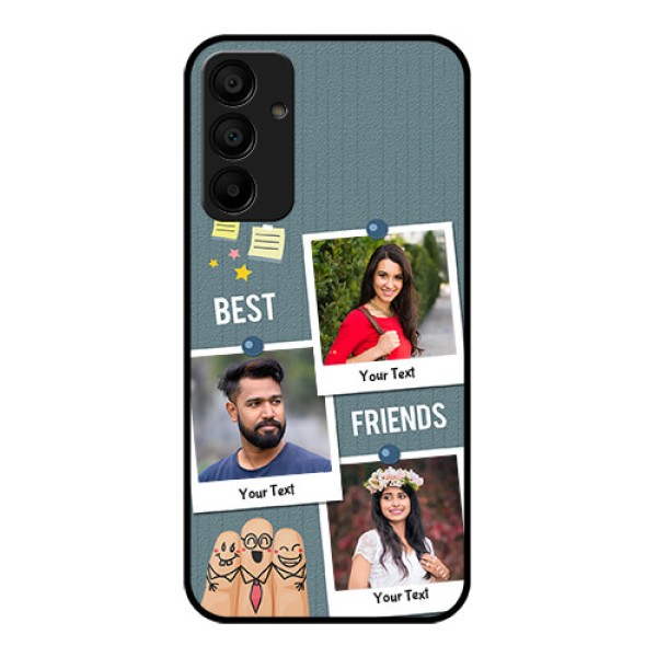 Samsung Galaxy A15 5G Custom Glass Phone Case - Sticky Frames And Friendship Design Samsung Galaxy A15 5G Custom Glass Phone Case - Sticky Frames And Friendship Design