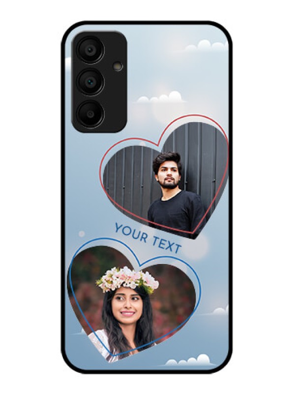 Custom Samsung Galaxy A15 5G Custom Glass Phone Case - Blue Color Couple Design