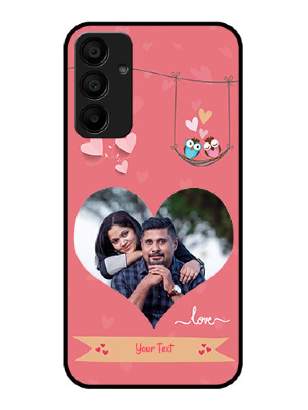 Custom Samsung Galaxy A15 5G Custom Glass Phone Case - Peach Color Love Design