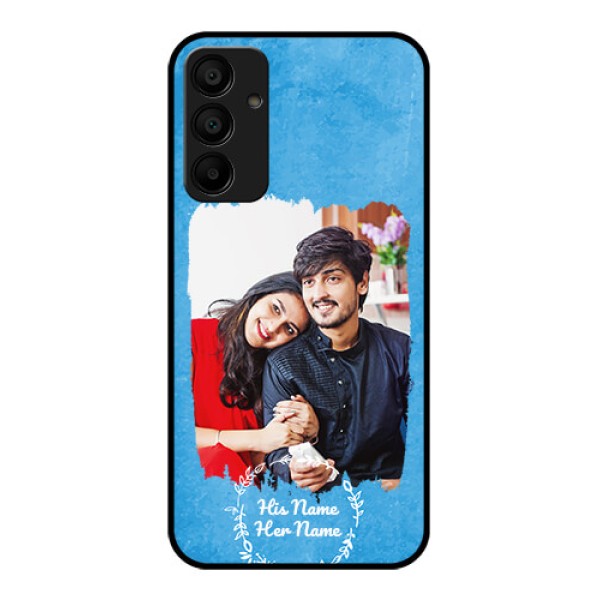 Galaxy A15 5G Custom Glass Phone Case - Blue Color Vintage Design Galaxy A15 5G Custom Glass Phone Case - Blue Color Vintage Design