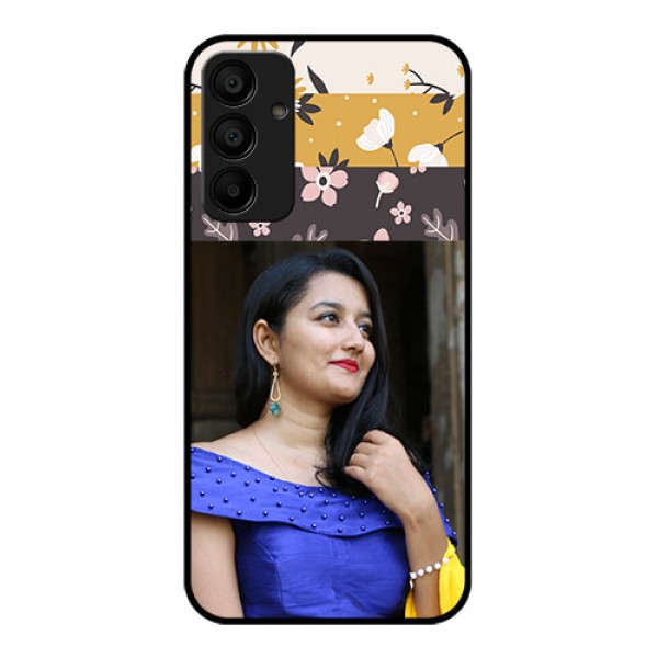 Samsung Galaxy A15 5G Custom Glass Phone Case - Stylish Floral Design
