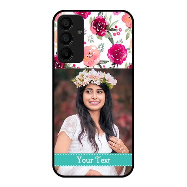 Samsung Galaxy A15 5G Custom Glass Phone Case - Water Colors Floral Design Samsung Galaxy A15 5G Custom Glass Phone Case - Water Colors Floral Design