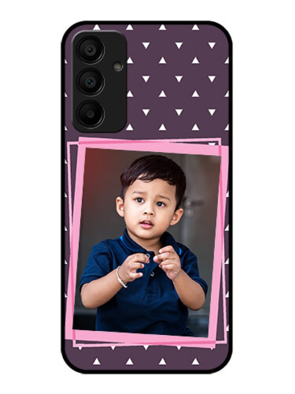 Custom Samsung Galaxy A15 5G Custom Glass Phone Case - Triangle Pattern Dotted Design