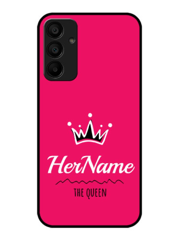 Custom Samsung Galaxy A15 5G Custom Glass Phone Case - Queen With Name Design