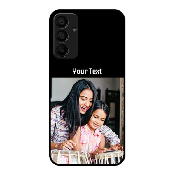 Samsung Galaxy A15 5G Custom Glass Phone Case - Photo With Name Design