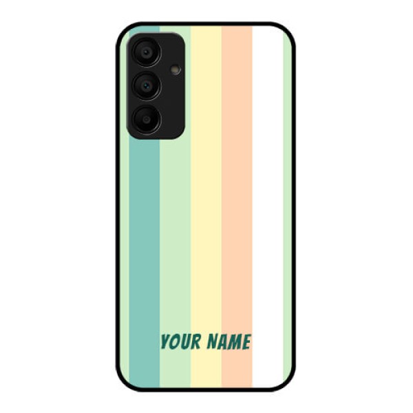 Samsung Galaxy A15 5G Custom Glass Phone Case - Multi - Colour Stripes Design Samsung Galaxy A15 5G Custom Glass Phone Case - Multi - Colour Stripes Design