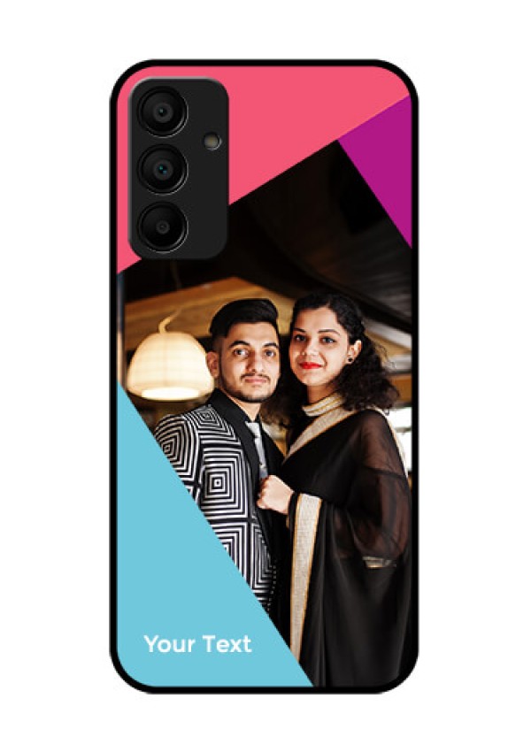 Samsung Galaxy A15 5G Custom Glass Phone Case - Stacked Triple Colour Design