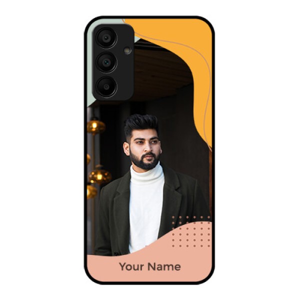 Samsung Galaxy A15 5G Custom Glass Phone Case - Tri - Coloured Overlay Design Samsung Galaxy A15 5G Custom Glass Phone Case - Tri - Coloured Overlay Design