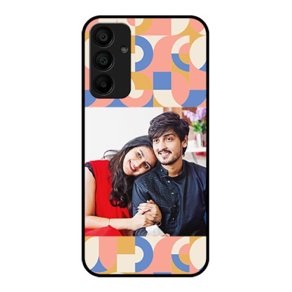 Samsung Galaxy A15 5G Custom Glass Phone Case - Semi - Circle Maze Pattern Design Samsung Galaxy A15 5G Custom Glass Phone Case - Semi - Circle Maze Pattern Design