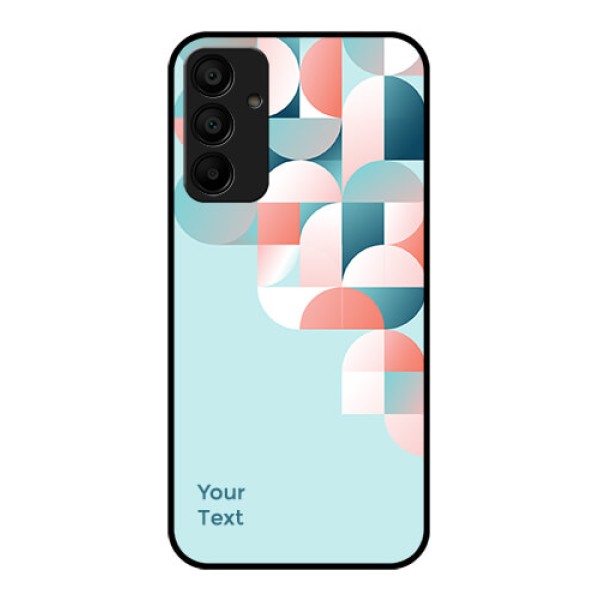 Samsung Galaxy A15 5G Custom Glass Phone Case - Stylish Semi - Circle Pattern Design Samsung Galaxy A15 5G Custom Glass Phone Case - Stylish Semi - Circle Pattern Design