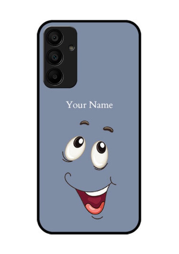 Samsung Galaxy A15 5G Custom Glass Phone Case - Laughing Cartoon Face Design