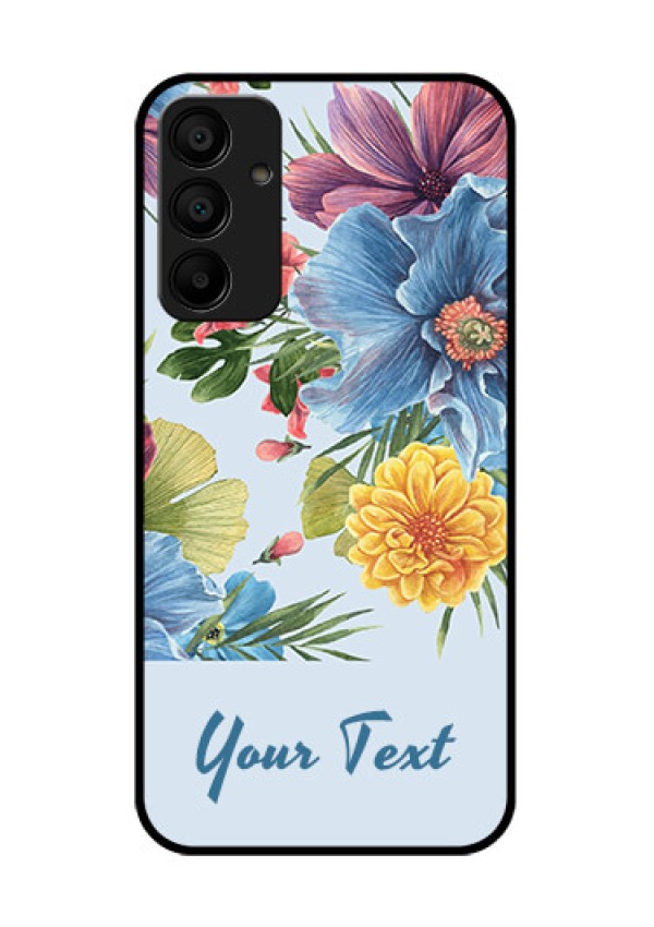 Samsung Galaxy A15 5G Custom Glass Phone Case - Stunning Watercolored Flowers Painting Design