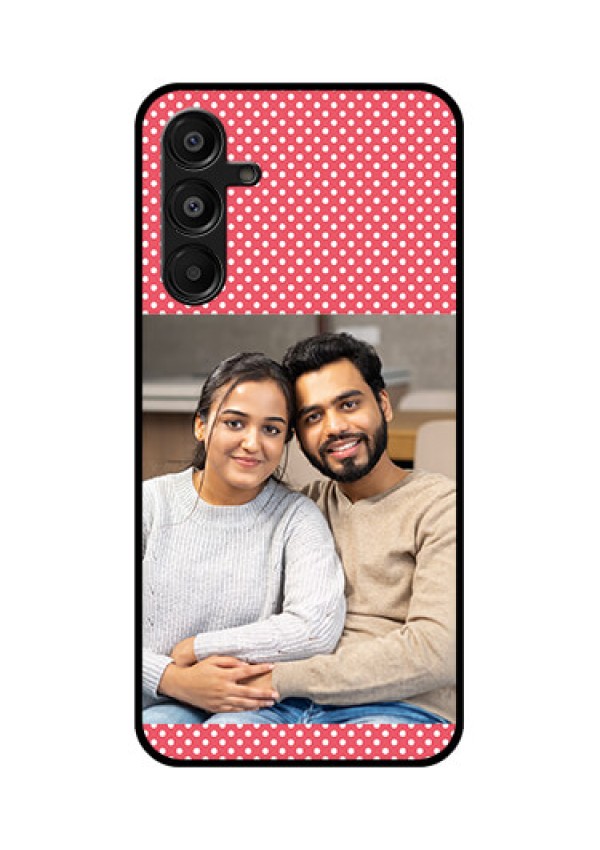 Galaxy A16 5G Custom Glass Phone Case - White Dotted Design
