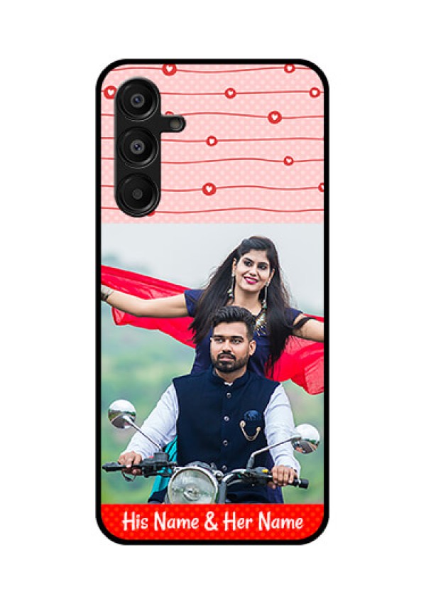 Galaxy A16 5G Custom Glass Phone Case - Red Pattern Case Design