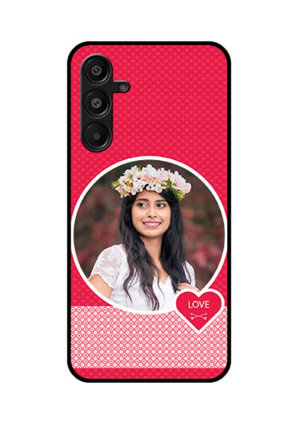 Galaxy A16 5G Custom Glass Phone Case - Pink Color Pattern Design