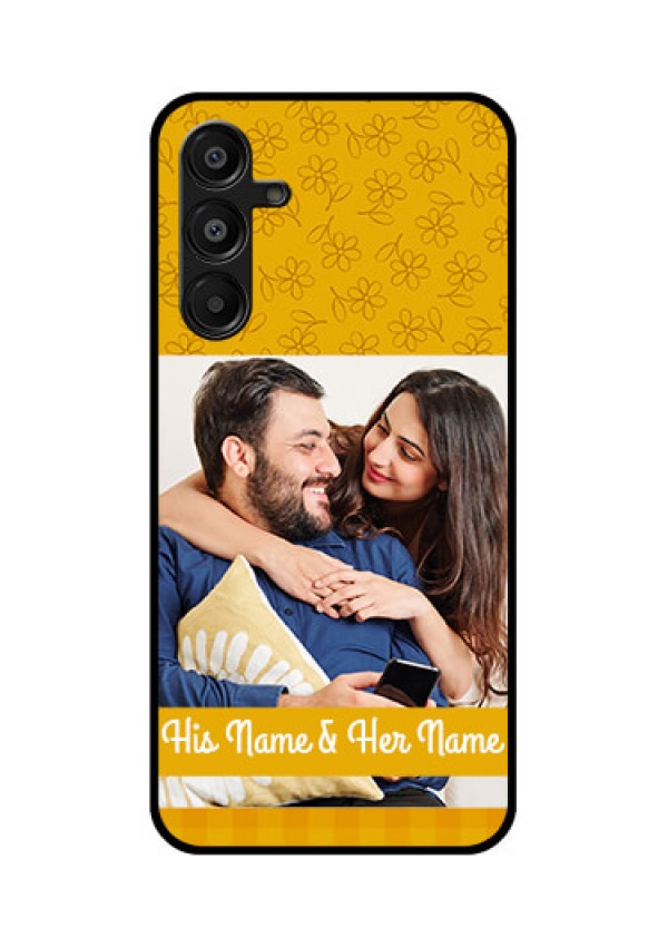 Galaxy A16 5G Custom Glass Phone Case - Yellow Floral Design