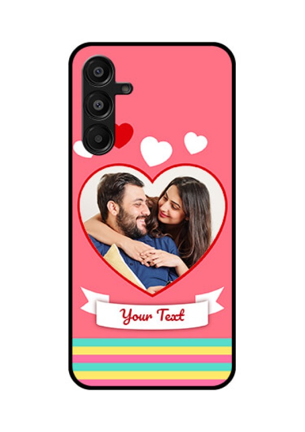 Galaxy A16 5G Custom Glass Phone Case - Love Shapes Doodle Design