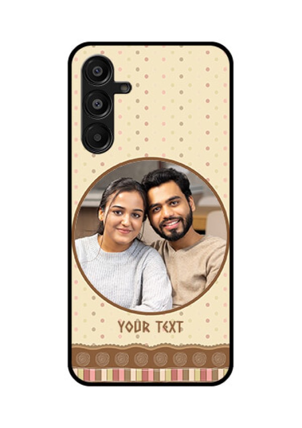 Galaxy A16 5G Custom Glass Phone Case - Brown Dotted Mobile Case Design